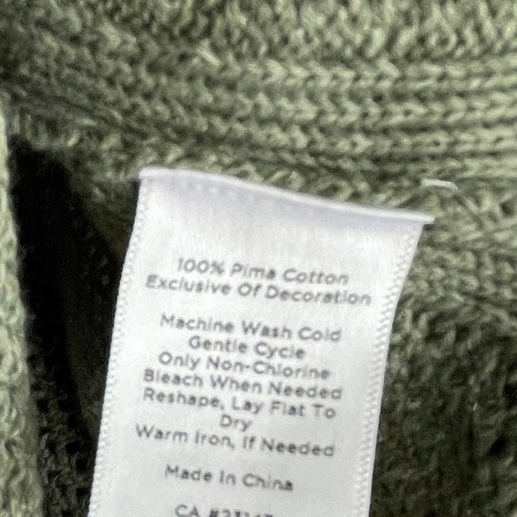 Talbots v-neck Pima cotton sweater 3/4 sleeve - Picture 7 of 7